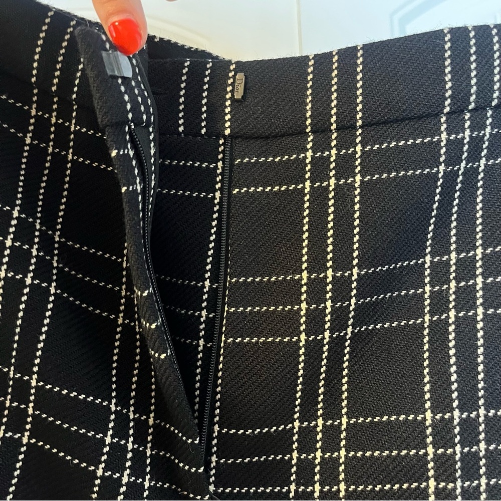 Christian Dior Plaid Wool Cropped Trouser Pant Size 8 Fall 2018 Ready to Wear - Picture 10 of 16